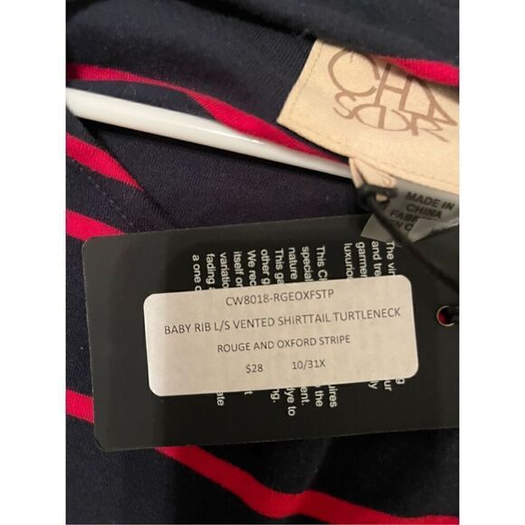 Chaser Womens Vented Keyhole Shirttail Turtleneck NEW - Picture 6 of 6